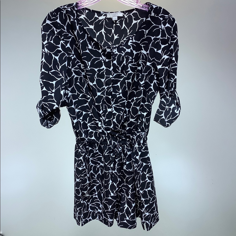 Petite Black & White Romper
